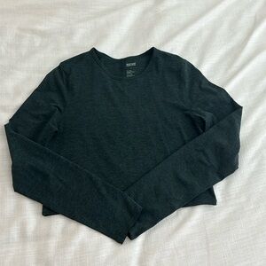 GIRLFRIEND COLLECTIVE Moss ReSet Cropped Long Sleeve Size Large